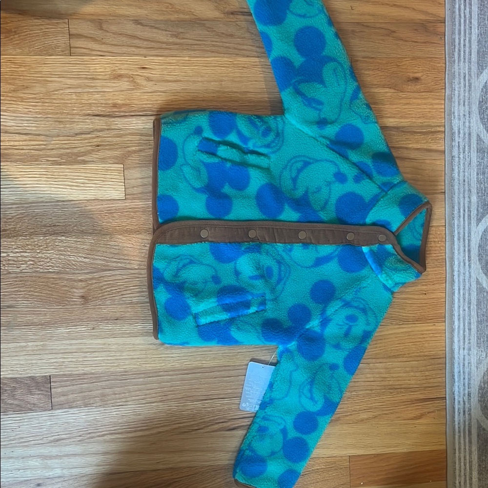 Disney Blue and Green Mickey Kids Jacket